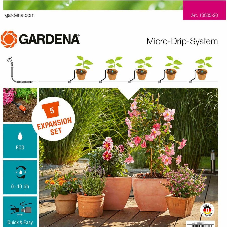 Garden Tools Gardena | Gardena Micro Drip Flower Pot Irrigation Extension Set Limited Edition