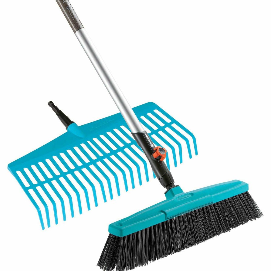 Garden Tools Gardena | Gardena Combisystem Lawn Rake And Road Broom Set Latest